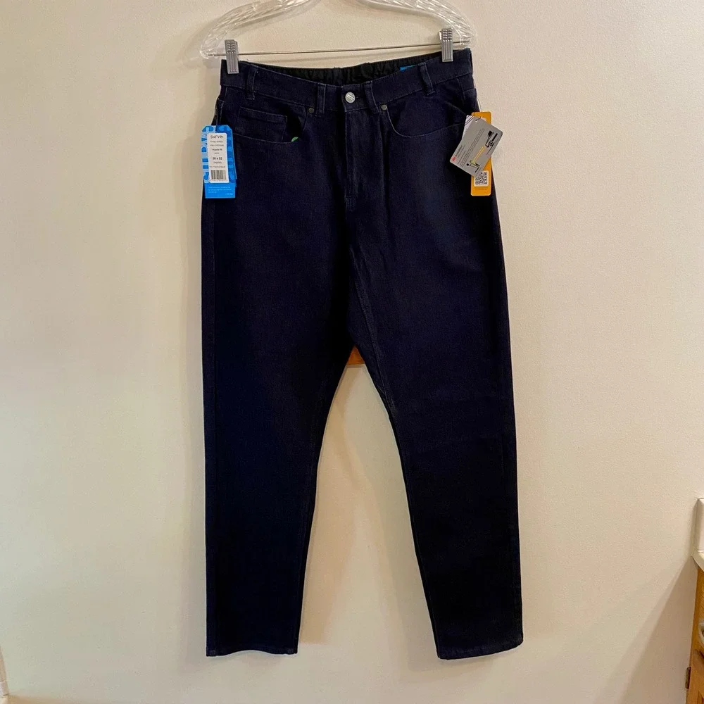 Swrve Regular Fit Jeans Cycling‎ 4-Way Stretch Indigo Blue Cordura Sz 30x32 NWT